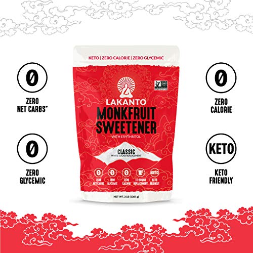 Lakanto Monk Fruit Sweetener - Keto Friendly Sugar Substitute