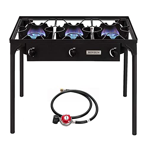 ROVSUN 3 Burner Outdoor Propane Gas Stove - Keto