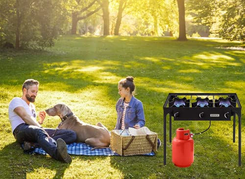 ROVSUN 3 Burner Outdoor Propane Gas Stove - Keto