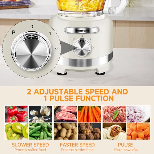 16-Cup Keto Food Processor with 7 Blades, 9 Functions
