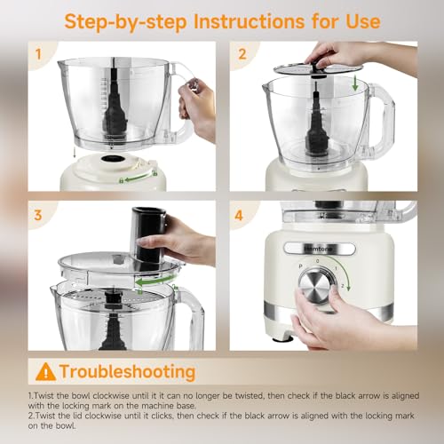 16-Cup Keto Food Processor with 7 Blades, 9 Functions