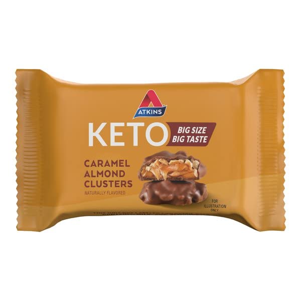 Low Carb Caramel Almond Clusters, Keto Friendly, 20 Count