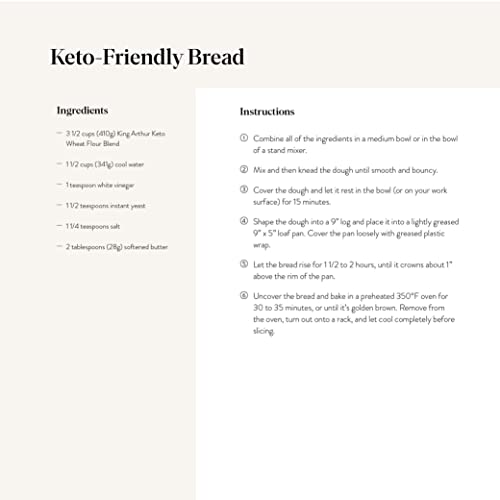 King Arthur, Keto Wheat Flour Blend, 1-to-1 Substitute