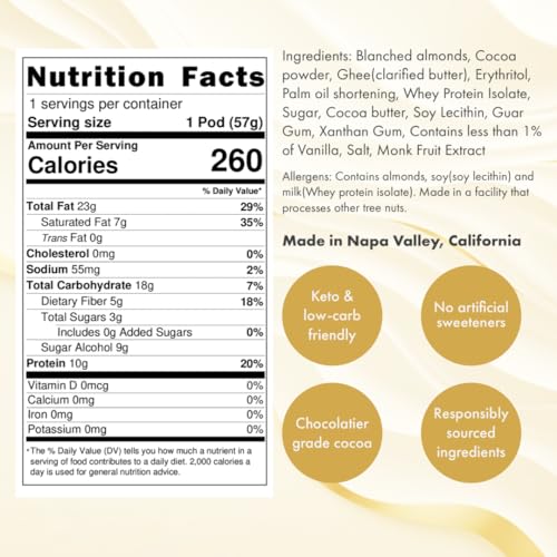 Chocolate Energy Pods: Keto-Friendly Snack Fudge, 10g Protein