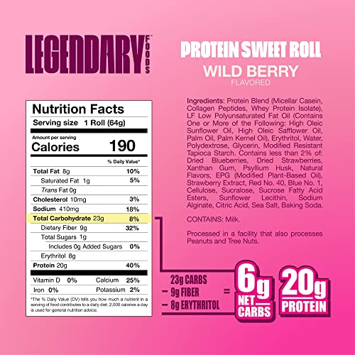 Wild Berry Flavored Protein Breakfast Rolls - 10-pack