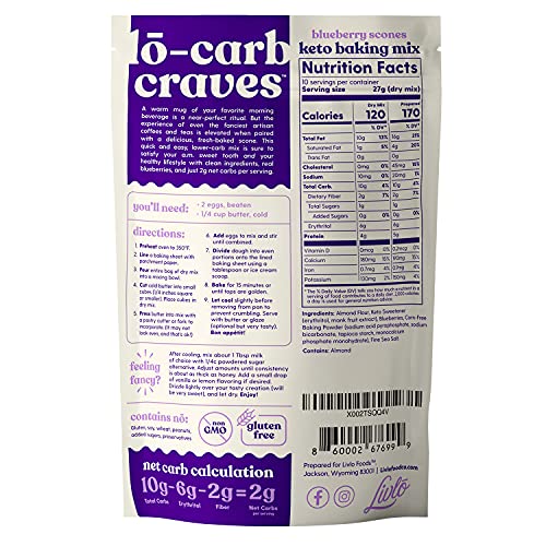 Livlo Blueberry Scone Baking Mix - Keto-Friendly Snack