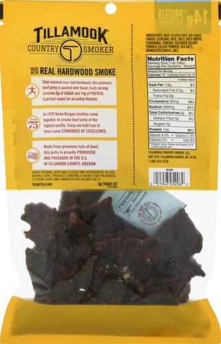 Tillamook Country Smoker Beef Jerky, Keto Friendly, Original, 6.5 oz