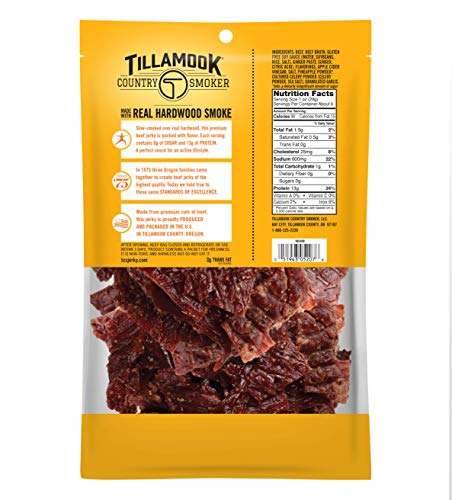 Tillamook Country Smoker Beef Jerky, Keto Friendly, Original, 6.5 oz
