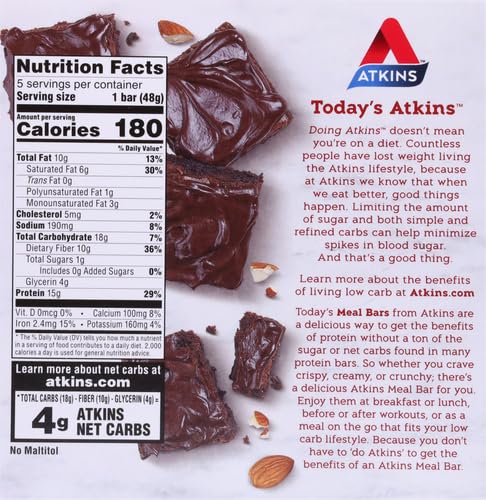 Keto-Friendly Atkins Double Fudge Brownie Protein Bar