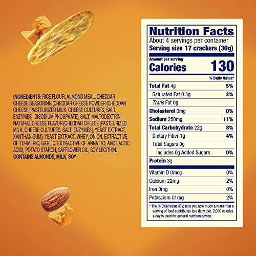 Cheddar Cheese Almond Nut Thins, 4.25 Oz