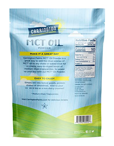 Carrington Farms Organic MCT Oil Powder - Keto Friendly