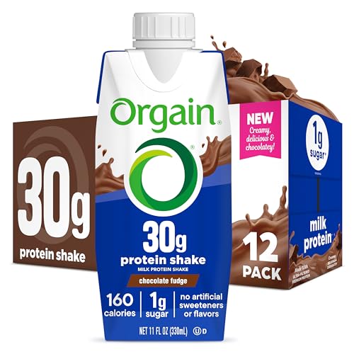 Orgain Chocolate Fudge High Protein Shake, Keto-Friendly