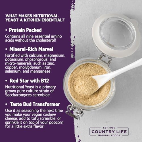Country Life Nutritional Yeast Flakes: Vegan, High Protein