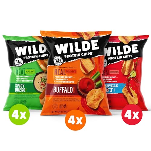 WILDE Spicy Protein Chips Variety Pack 1.34oz Bags