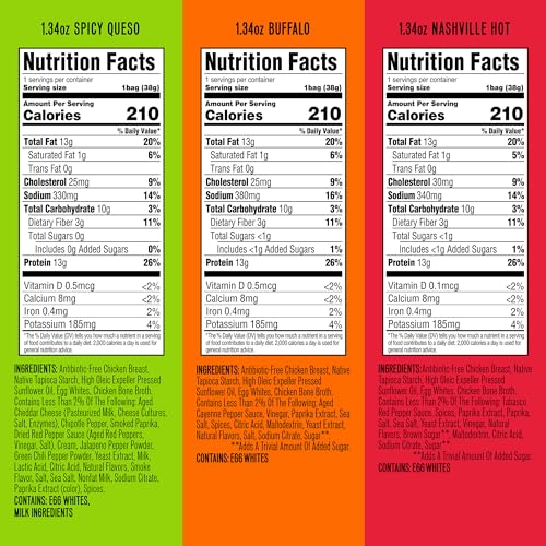 WILDE Spicy Protein Chips Variety Pack 1.34oz Bags