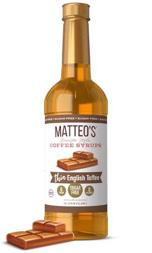 Matteo's Keto-Friendly Barista Style Coffee Syrup - 33.8oz