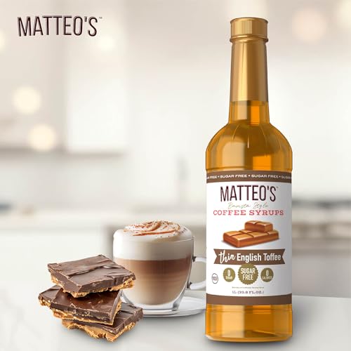 Matteo's Keto-Friendly Barista Style Coffee Syrup - 33.8oz
