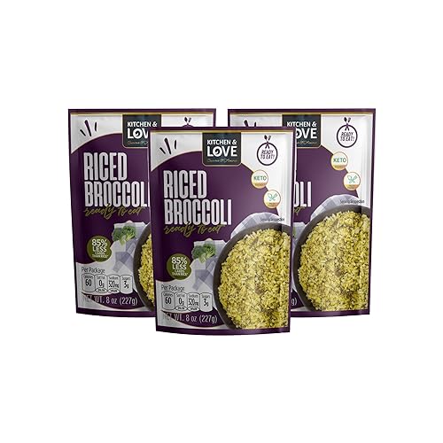Riced Broccoli 8 oz (3 Pack) | Keto-Friendly, Vegan