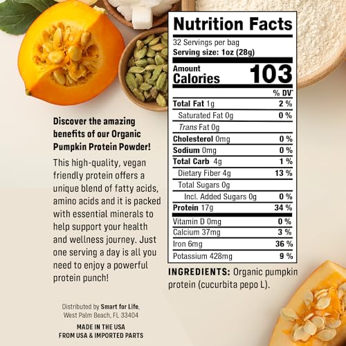 Organic Pumpkin Protein Powder - Keto & Vegan Friendly