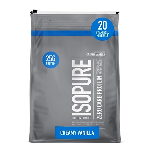 Isopure Zero Carb Protein, Creamy Vanilla, 7.5lb, 55 Servings
