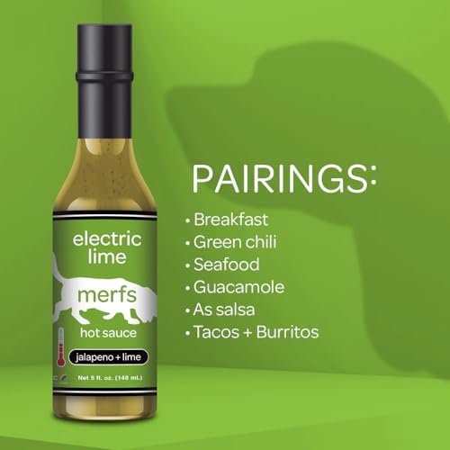 Merfs Electric Lime Jalapeno Hot Sauce - Keto Friendly