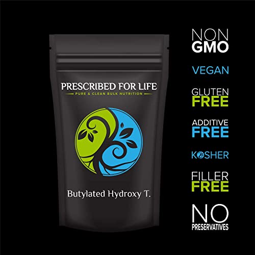 Butylated Hydroxytoluene Powder | Food Preservation | Vegan/GL Free/non GMO | 4 oz