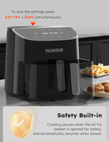 Nuwave Brio Plus 8 Qt Air Fryer, Keto-Friendly