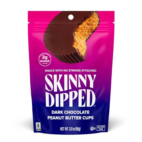 Dark Chocolate Peanut Butter Cups, 2g Sugar, Keto-Friendly