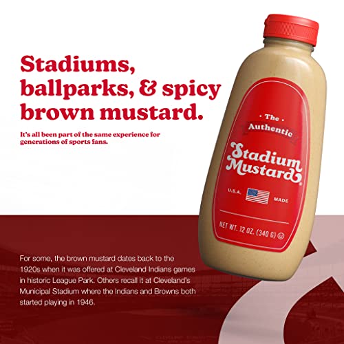 Cleveland's Stadium Mustard: Keto Friendly Tailgate Must-Have (12oz, 2 Pack)