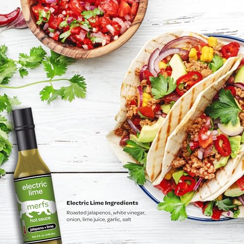 Merfs Electric Lime Jalapeno Hot Sauce | Keto-Friendly