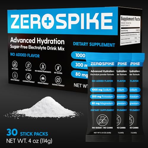 Zerospike Electrolytes Powder Packets for Keto Hydration