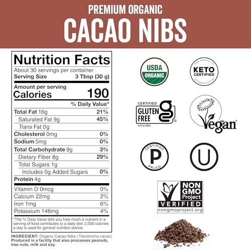 Organic Keto-Friendly Cacao Nibs for Gluten-Free Baking