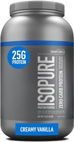 Isopure Protein Powder, Creamy Vanilla, 25g Protein, Keto