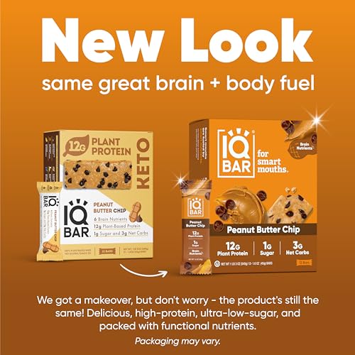 IQBAR Brain and Body Protein Bars - Peanut Butter Chip