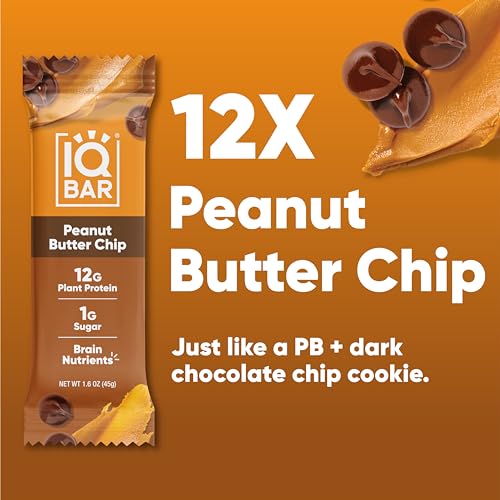 IQBAR Brain and Body Protein Bars - Peanut Butter Chip