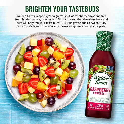 Walden Farms Sugar-Free Raspberry Vinaigrette Dressing 12oz - 2 Pack