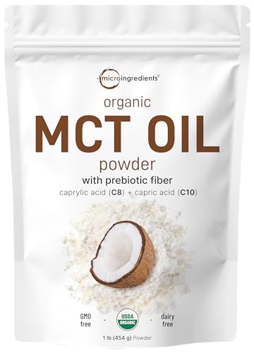 Organic MCT Oil Powder with Prebiotic Fiber, 1lb