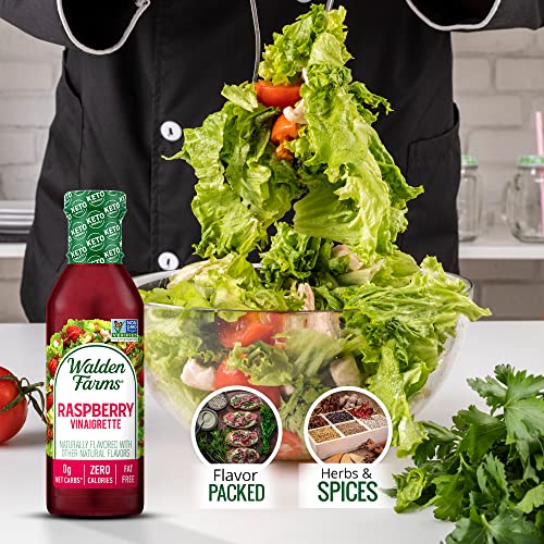 Walden Farms Sugar-Free Raspberry Vinaigrette Dressing 12oz - 2 Pack