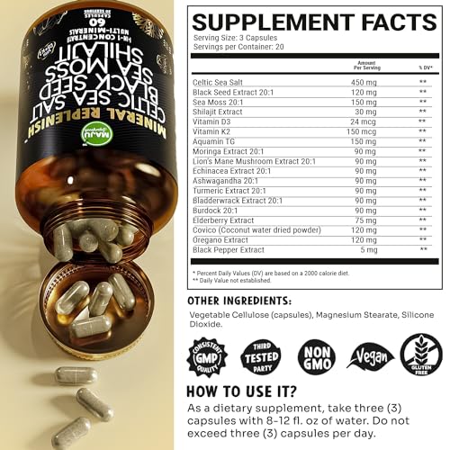 18-in-1 Black Seed, Shilajit, Sea Moss Capsules