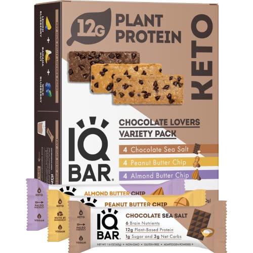 IQBAR Chocolate Lovers Variety - Low Carb Keto Bars