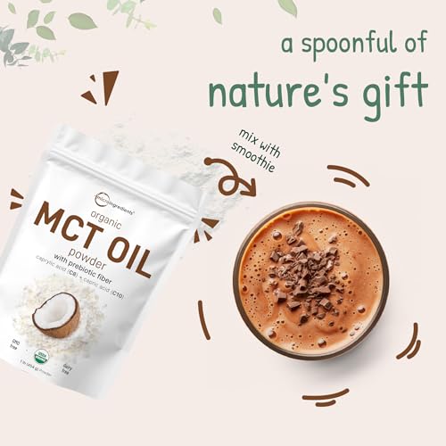 Organic MCT Oil Powder with Prebiotic Fiber, 1lb