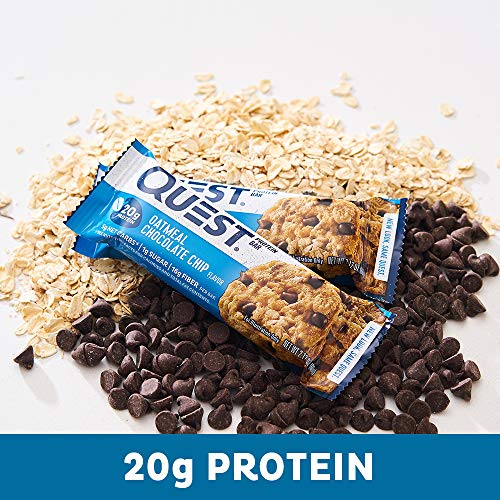 Quest Protein Bar, Oatmeal Chocolate Chip, 720g, Keto-minded