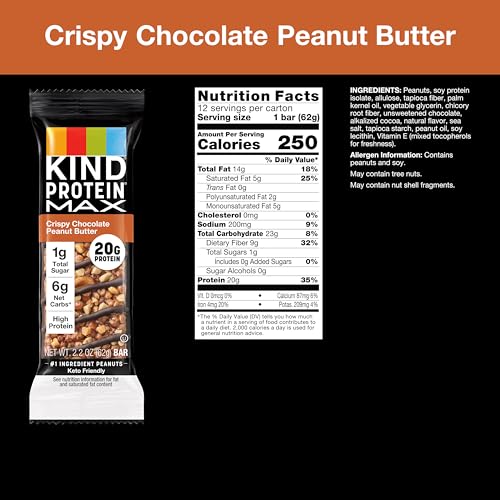 KIND Protein MAX Chocolate Peanut Butter Bars 12-Pack