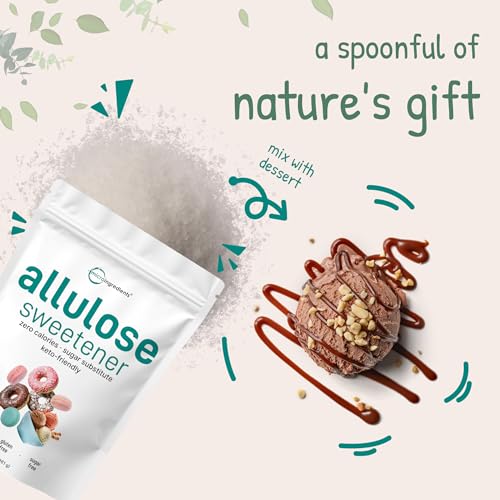 Keto-Friendly Allulose Sweetener, Zero Calorie, Plant-Based, No Aftertaste