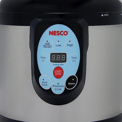 NESCO NPC-9 Smart Pressure Cooker, 9.5 Qt, Stainless Steel