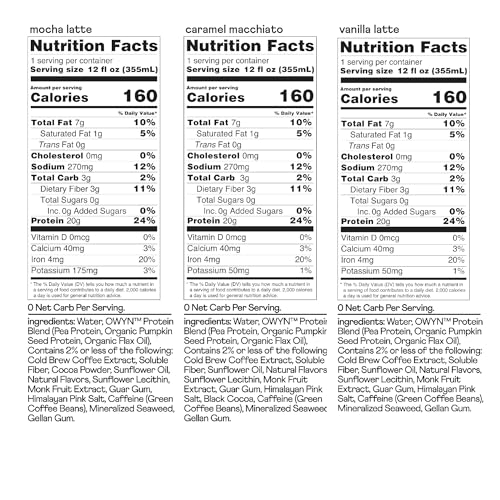 OWYN Protein Coffee Shake Variety Pack, Vegan, Non-GMO