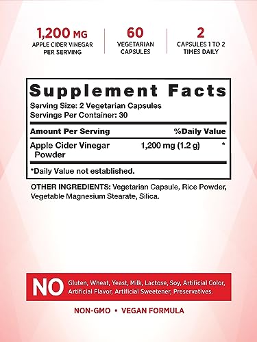 Max 8 words: 1200mg Apple Cider Vinegar Keto Capsules