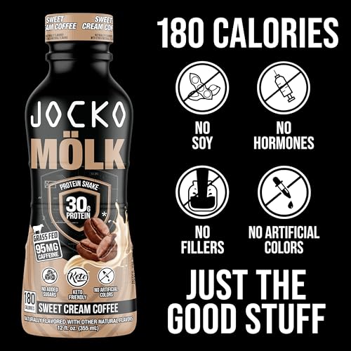 Jocko Mölk Protein Shakes, Naturally Flavored, KETO Friendly