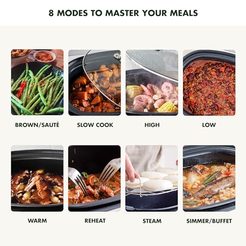GreenPan Elite 8-in-1 Programmable Slow Cooker, PFAS-Free Ceramic