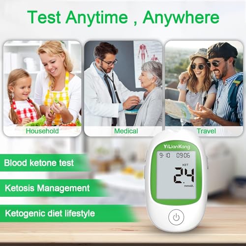 YiLianKang Blood Ketone Meter Kit with 15 Strips